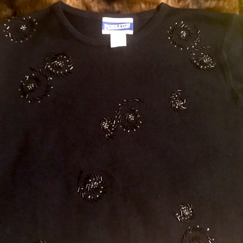 Pendleton Crew Neck Wool Blend Evening Sweater - image 2